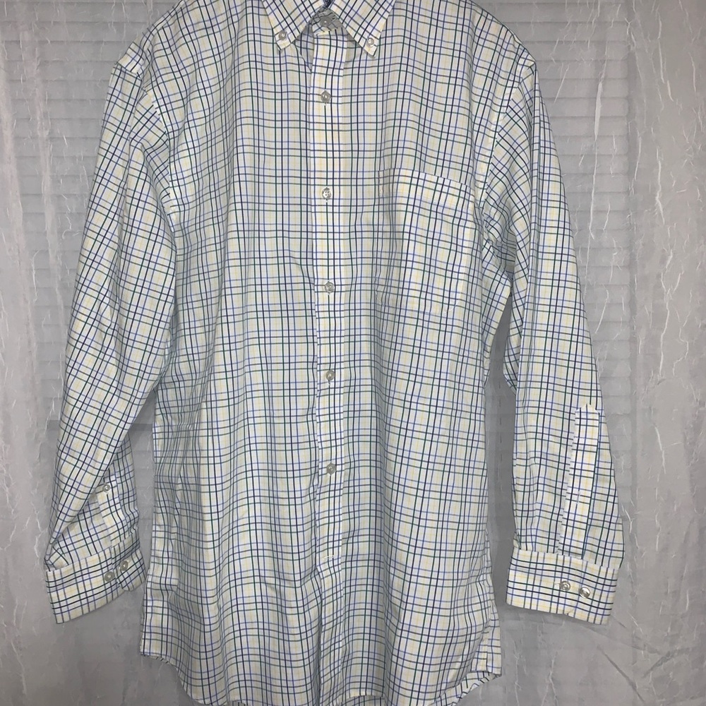 Men's Lands End Button Down Shirt Size 15.5-32Blue